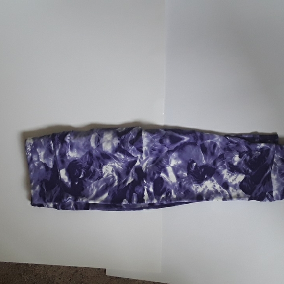 Tuff Athletic crop pant, Size: S, purple and white - Picture 2 of 10